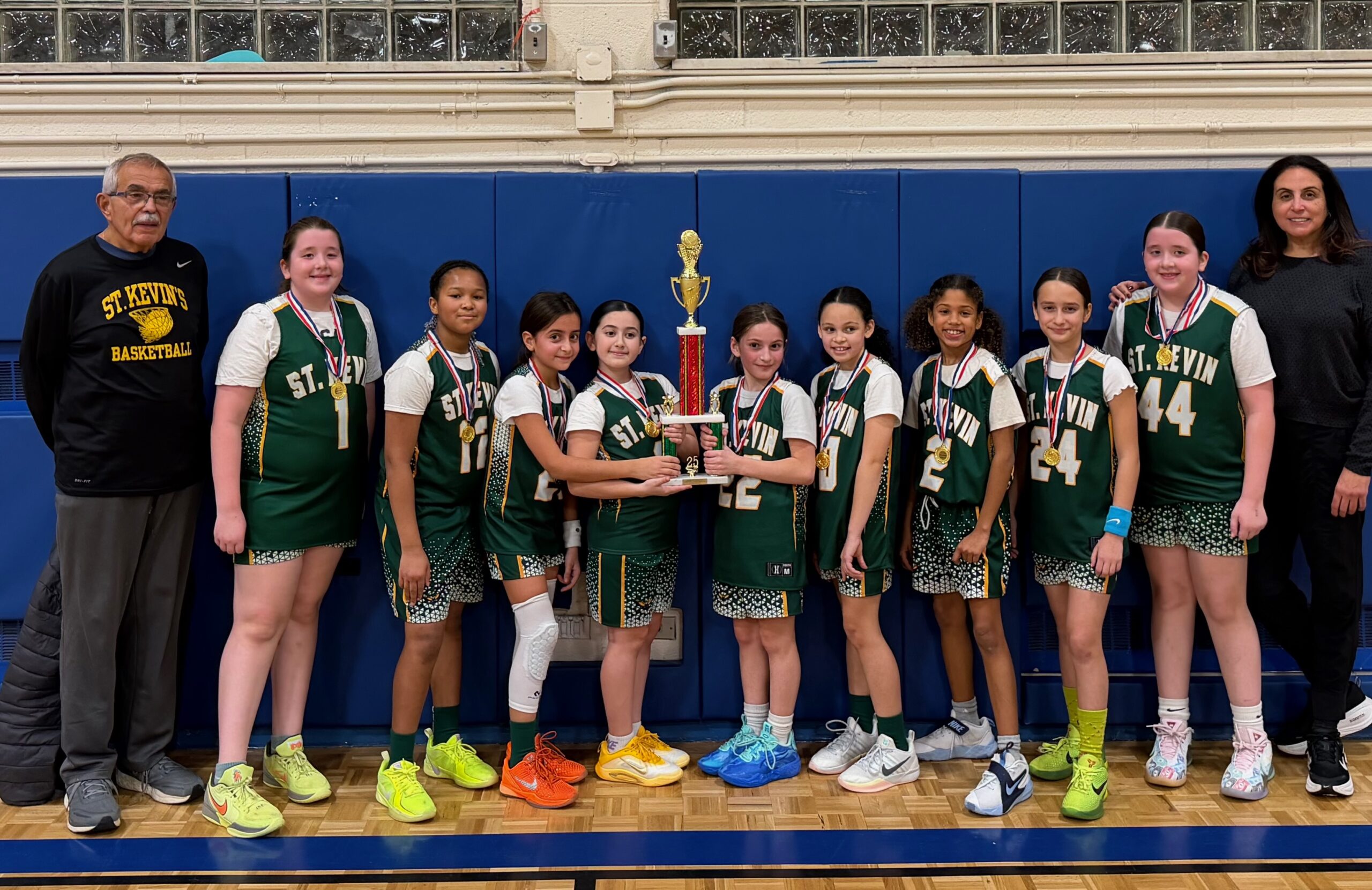 4th Grade PeeWee Girls 2025 Father Gerald Fitzsimmons Memorial Christmas Tournament Champions!